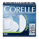 Corelle Livingware Piece Dinnerware Set, Winter Frost White, Service for 4, (20 Piece)