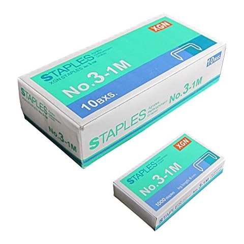 Desktop Staples No.3-1M (24/6), Galvanised Staples 24/6 Type, 1/4" Staples (10000PCS Staples) Cover