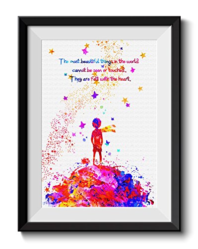 Uhomate The Little Prince Fox Le Petit Prince Little Prince Home Canvas Prints Wall Art Inspirational Quotes Wall Decor Living Room Bedroom Bathroom Artwork C045 (13X19)