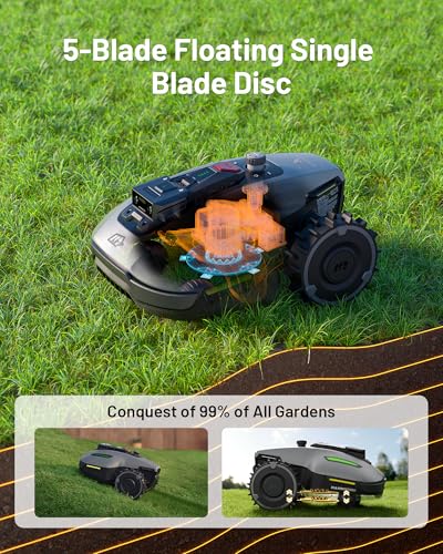 Image of Mammotion YUKA mini 700 Robot Lawn Mower for 0.17 Acre, Max.0.35 Acre, No Wire, No RTK Installation, Free NetRTK+AI Vision Positioning, 45% Slope, Cutting Height 0.8''~2.4'', 15 Mowing Zones