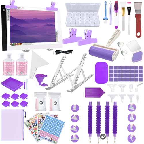 Lenxnmy 161Pcs DIY Diamante de Pintura Herramientas