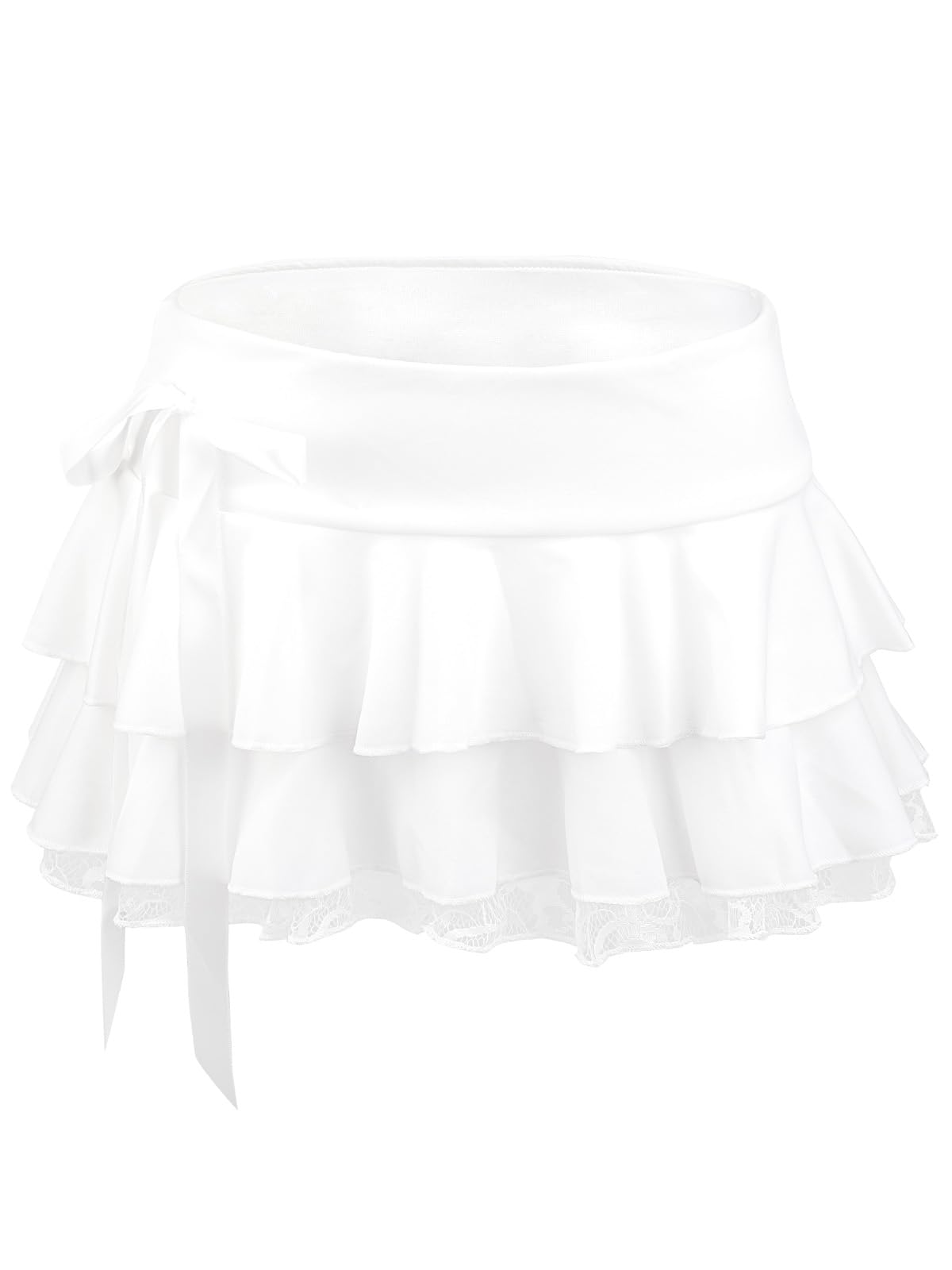 Damska minispódniczka z falbankami, koronkowa spódnica, krótka, seksowna spódnica, Halloween, Cosplay, impreza