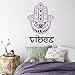 Produktbild Vinyl Wandtattoo Hand der Fatima Hamsa Khamsa Vibes Gute Good Indisch Amulett Buddha Joga Zen Meditation Wandaufkleber Wandsticker Wanddekoration Fototapete Dekoration für Schlafzimmer M273