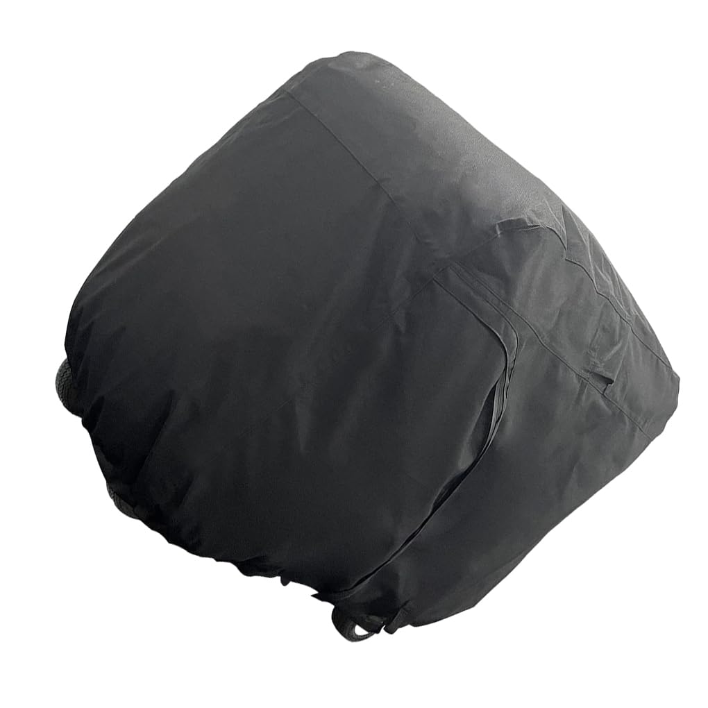 Zambuph Durable Golf Cart Cover Waterproof Zipper Buggy Sun Protector Rain Cover Sunproof Dustproof, Black, 275x122x168cm