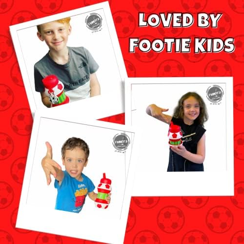 Kids Football Water Bottle - Unique Football Gifts for Boys and Girls - Cool Kids Water Bottle, Collapsible, Leakproof - Boys Water Bottle - BPA Free - 550 ml