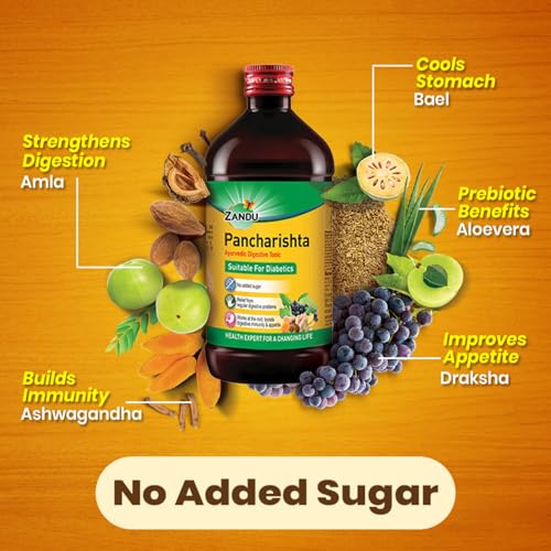 Image of Zandu Pancharishta Ayurvedic Digestive Tonic | Suitable for Diabetics | 650ML | Relief from Regular Gas, Bloating, Acidity & Indigestion From the Root