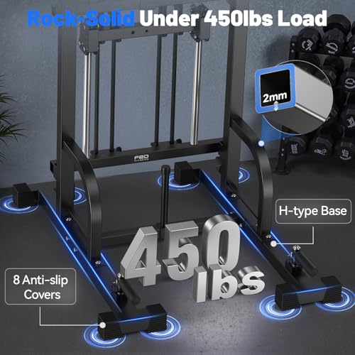 Image of Sportsroyals Power Tower Pull Up Bar Station, 450LBS Stable Pull Up Dip Station for Home Gym Strength Training Equipment | FED Fitness