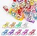 Multicolor Sewing Clips Set, 30 Pack Plastic Edge Clamps, Quilting Fabric Holder Clips with Metal Grip, Assorted Colors (Red)