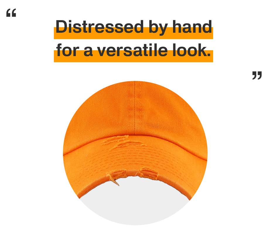 Image of KBETHOS Vintage Washed Distressed Cotton Dad Hat Baseball Cap Adjustable Polo Trucker Unisex Style Headwear Adjustable