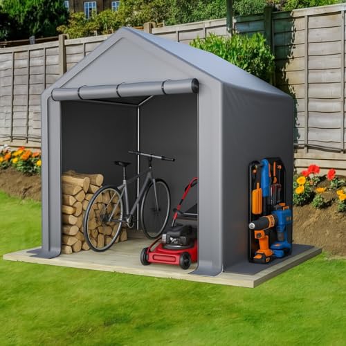 Geräteschuppen 190x170x200 cm, Fahrradgarage, Fahrradgarage Wetterfest, Garagenzelt, Gartenhaus Lagerzelt Fahrradschuppen Werkzeugzelt Lagergarage,...