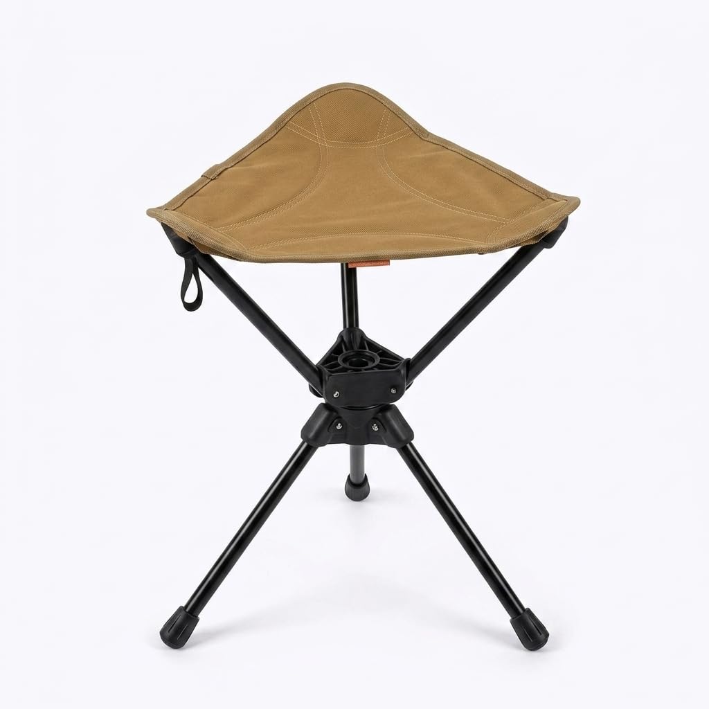Folding Camping Stool Portable Outdoor Chair Use Fishing Chair Seat for Camping Hiking Golf Hunting Hiking Outdoor Gardening and Travel Beach Seating Stool(Multi)-image-10
