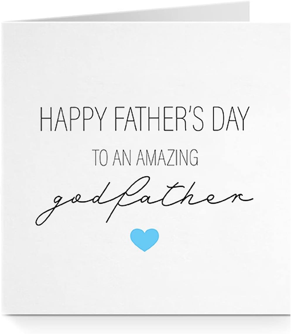 Happy Fathers Day Godfather Happy Father's Day To An Amazing Godfather Fathers Day Card For Him Love  Heart - A102 A385 : Amazon.co.uk: Stationery & Office Supplies