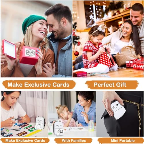 Image of Careflection Mini Pocket Printer,Portable Thermal Printer for Label,Text Memo,Receipt,Sticker,Photo Printers, BT Inkless Printing, Wireless Bluetooth Printer Compatible with iOS and Android (Black)