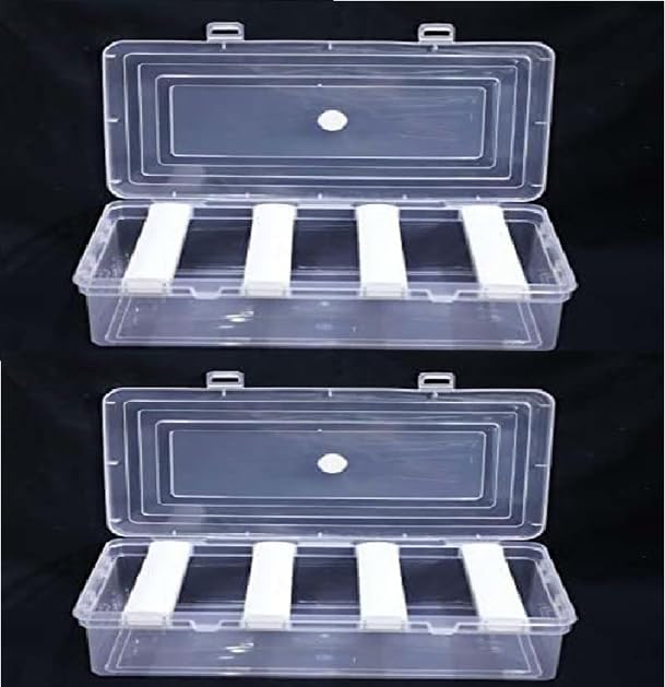 Image of Mahganya Clear Plastic Bangle Box, 4 Compartments pack 2