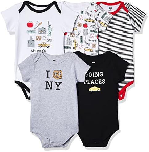 Hudson Baby Unisex Baby Cotton Bodysuits infant and toddler bodysuits, New York, 6-9 Months US