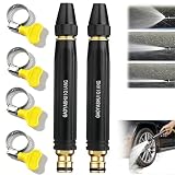 Pistola De Agua De Alta Presión para Lavado De Autos con Boquilla De Refuerzo Y Manguera,Pistola de Agua de Alta presión para Lavado de Autos, Boquilla de Agua de Alta presion, Limpieza de Patio(2PCS）