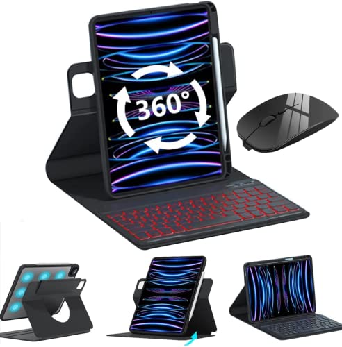 QIYIBOCASE }EXt iPad 10 L[{[hP[X cu Cz y[ ۂL[ 󂭂ڂ 360x] 2022 iPad10 ACpbh 10.9C` P[X }Olbg Jo[  Bluetooth L[