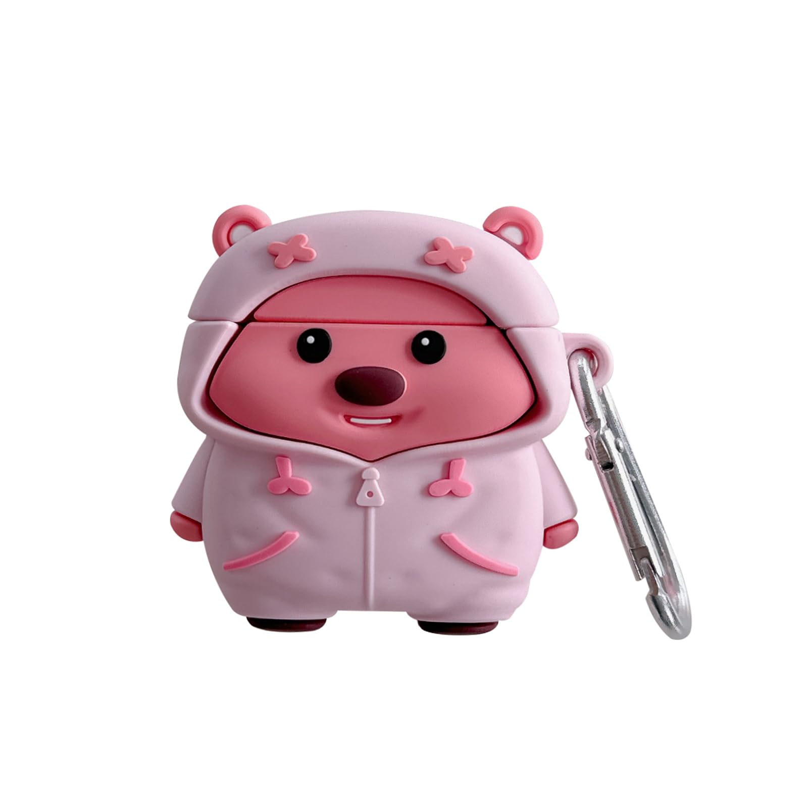 YAKVOOK for AirPods 3 Case,Cute 3D Cartoon Hoodie Beaver AirPods 3 3rd Generation Cover Kawaii Soft Silicone Protective Cover with Keychain Shockproof