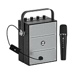 60W Powerful Wireless Voice Amplifier with Handheld and Headset Microphones for Teachers,Portable PA System with Sound Effects, Karaoke Speaker and Mic System Support Guitar Play S97