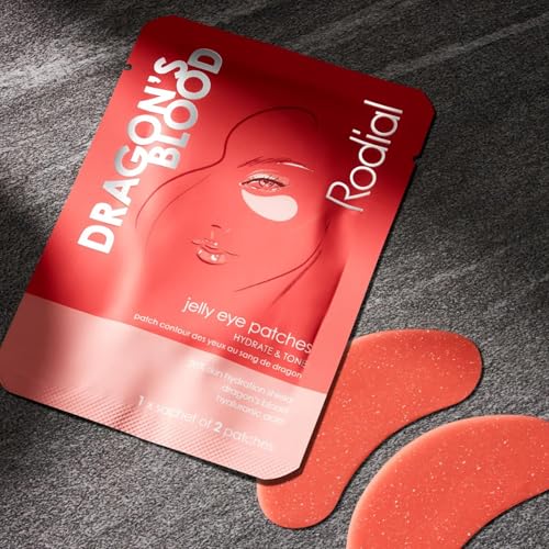 Rodial Dragon's Blood Jelly Eye Patches (1 Bustina) - Elasticità E Fermezza, Acido Ialuronico E Dragon's Blood Per Un Effetto Rimpolpante E Una Profonda Idratazione, Preparazione Per Il Trucco - 4