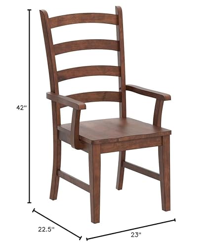 Miniatura 3 de Sunset Trading Simply Brook - Silla de comedor, color marrón