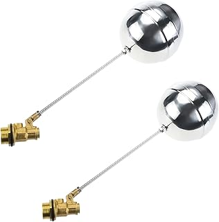 Patioer 2 Pack Float Ball Valve Floating Ball Stainless Steel 3/4 inch DN20 Male Thread Water Sensor Adjustable Float Ball Valve for Water Tank Pump