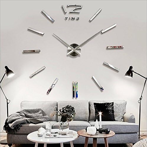 Moderno 3D sin marco grande reloj de pared estilo relojes horas DIY habitación decoración del hogar modelo