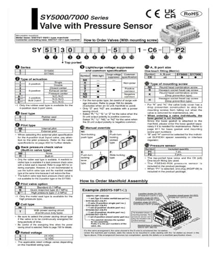 Électrovanne SY5220 haute précision pour distributeur pneumatique SY5000 - 3
