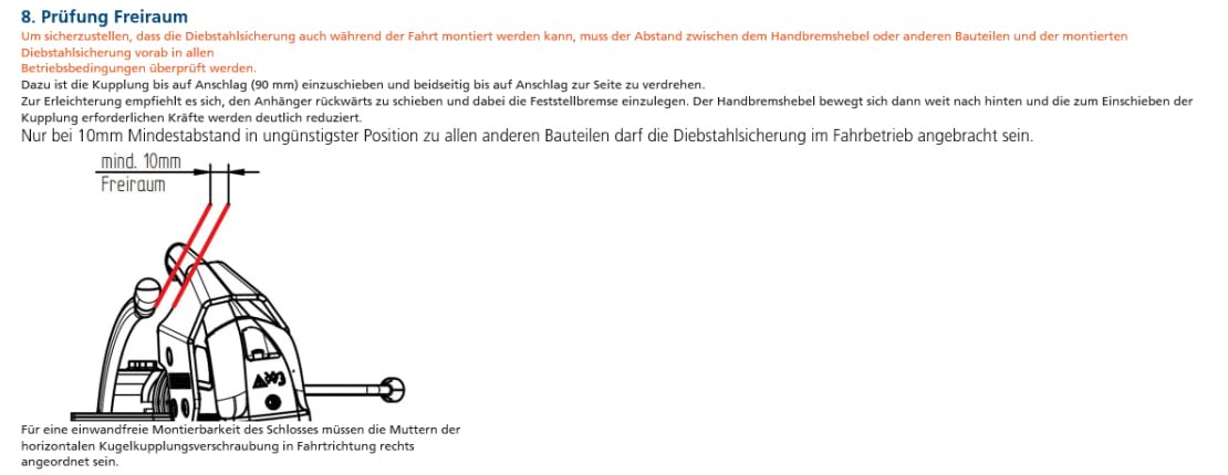 Knott Diebstahlsicherung Premium für Antischlingerkupplung KS 25/30 / 35 Sicherheitskupplung Fahrbetrieb