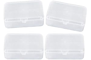 AKOAK Clear Polypropylene Mini Qtip Storage Containers Box