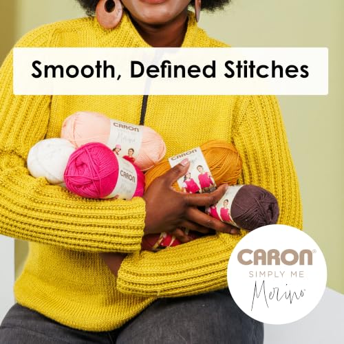 Image of Caron Simply Me Merino Soft Yarn for Crocheting, Deep Water Heather, 3-Pack | #3 Light DK Yarn, 50% Merino Wool & 50% Acrylic, Soft Yarn for Crocheting, Knitting & DIY Crafts, 215yd, 100g /3.5oz per skein