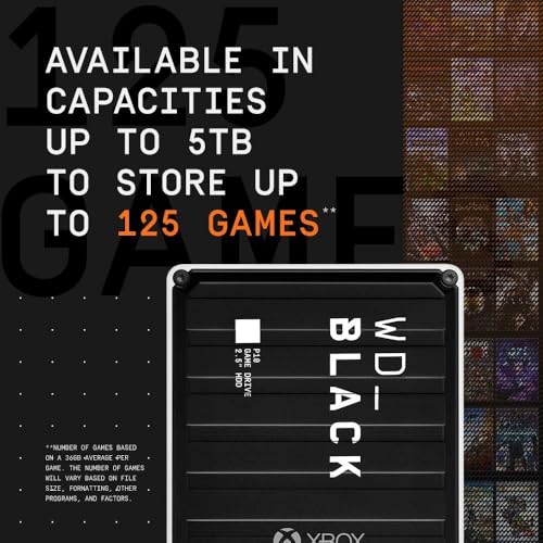 Image of WD Black Western Digital Black 5Tb P10 Game Drive for Xbox One, Portable External Hard Drive - Ba5G0050Bbk-Wesn, Usb3.0