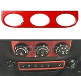 Opar Red Air Conditioning Switch Cover Trim for 2011-2017 Jeep JK Wrangler & Unlimited