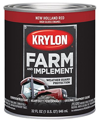 Image of Krylon 2035 Farm & Implement Brush, High Gloss, New Holland Red, 1 Quart Architectural Paints