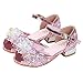 AIYIMEI Mädchen Prinzessin Schuhe Kinder Sandalen Partei Glitzer Kristall Schuhe Kostüm Zubehör Karneval Verkleidung Party Aufführung Fasching Tanzball,Rosa,28 EU