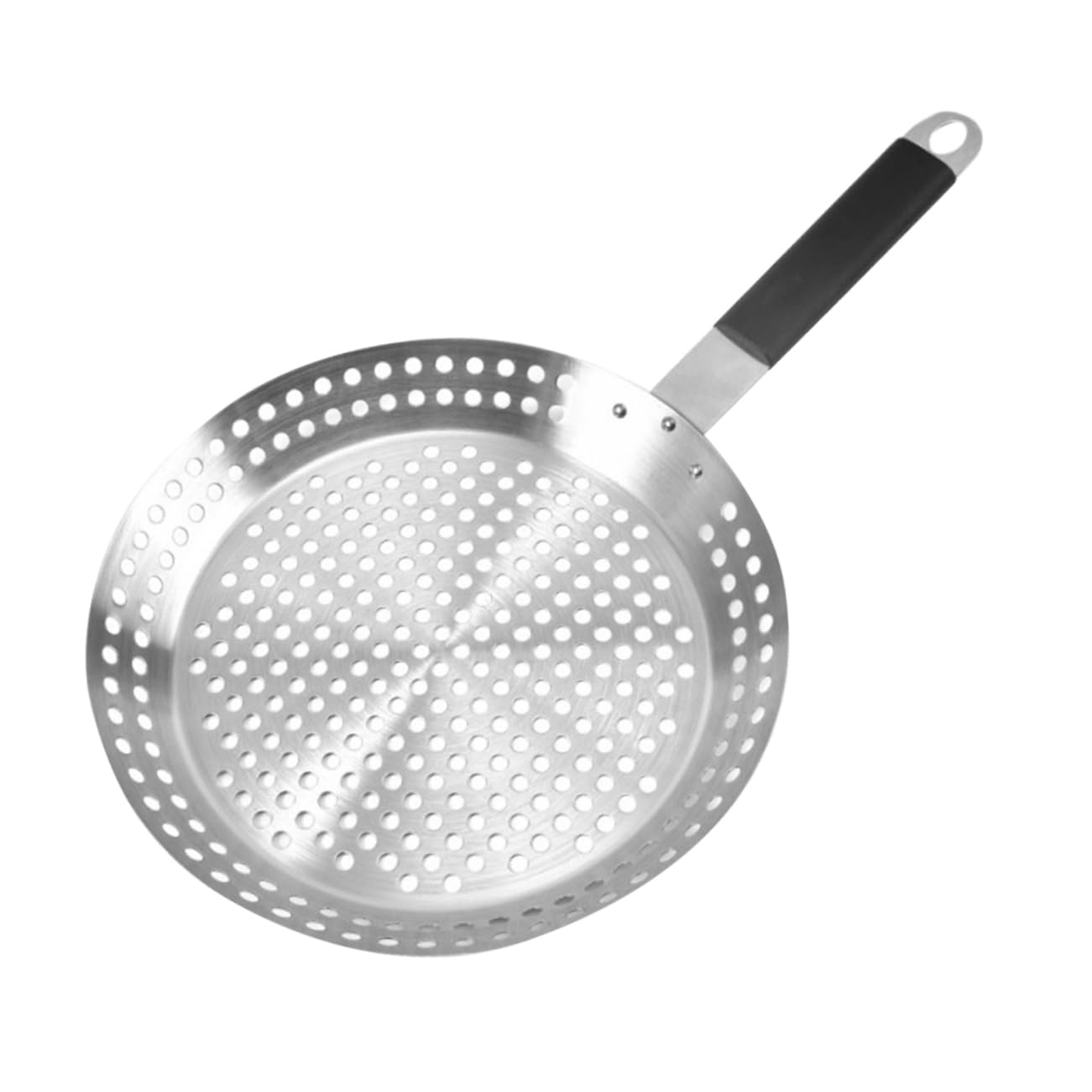 Cabilock Bbq Grill Pan Stainless Steel Plate Large Grilling Topper Heat Resistant Handle Ideal for Family Gatherings