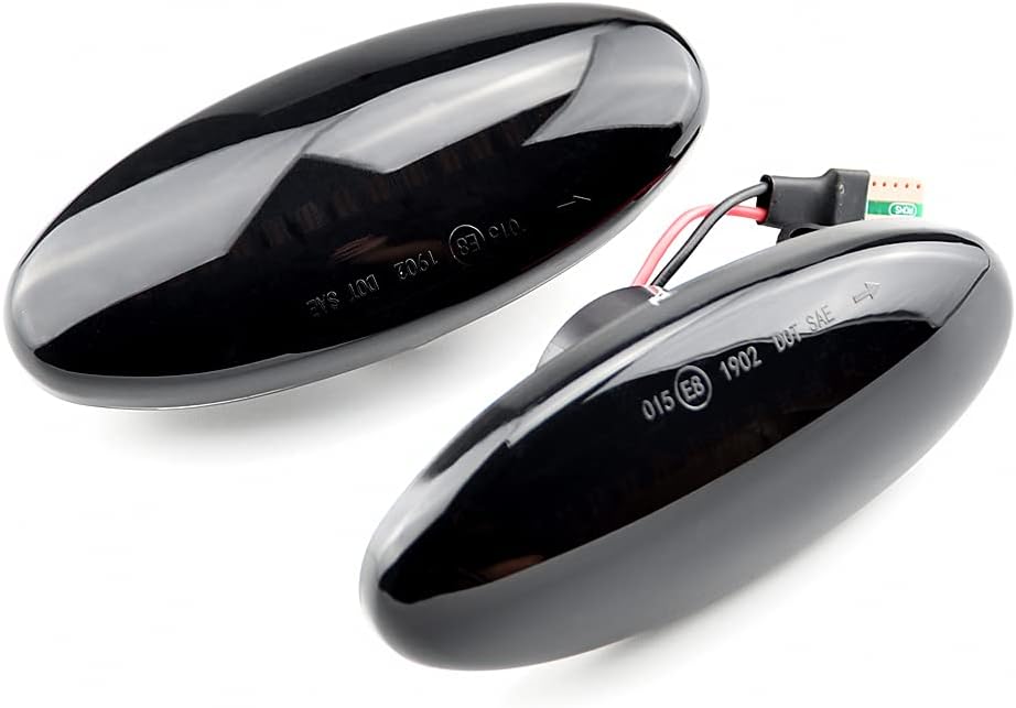 1 pair Front Fender Marker Lights Dynamic LED Side Markers Compatible with Nis-san Na-vara D22 NP300 Da-tsun Fron-tier Fie-ra PickUp Te-rrano Sequential Blinker Lamp