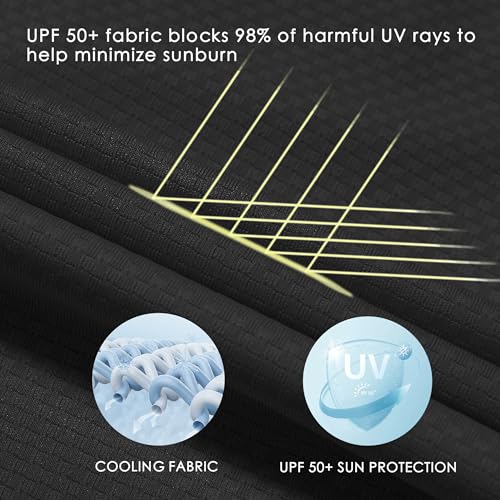 Mens UPF 50+ Sun Protection Jacket Lightweight Long Sleeve Sun Hoodie SPF UV Jacket Hiking Fishing Full Zip3