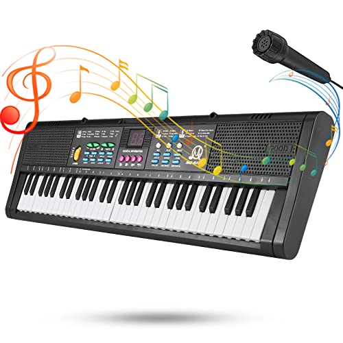 Piano Eléctrico Multifuncional, Piano Digital para Niños de 50 cm * 14,7 cm * 4 cm, Teclado Portátil...