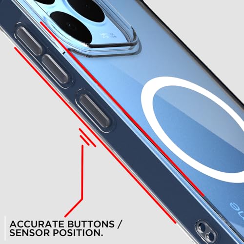 Image of Amazon Basics Back Cover for Realme 15T 5G / Realme Narzo 90 5G Mag-Safe Shockproof PC + TPU Protective Case Magnetic Support Bumper Case (Transparent Mag-Safe)