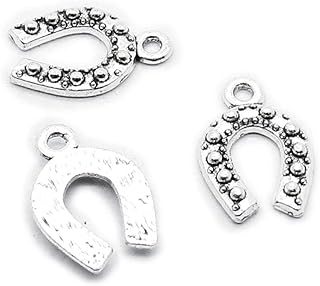 290 Pieces Antique Silver Plated Jewelry Charms GY04083 Horseshoe Horse Hoof