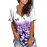 Plus Size Tunic 4X Tops for Women Plus Size Womens camo v Neck Tye dye Tops Stripe and camo...