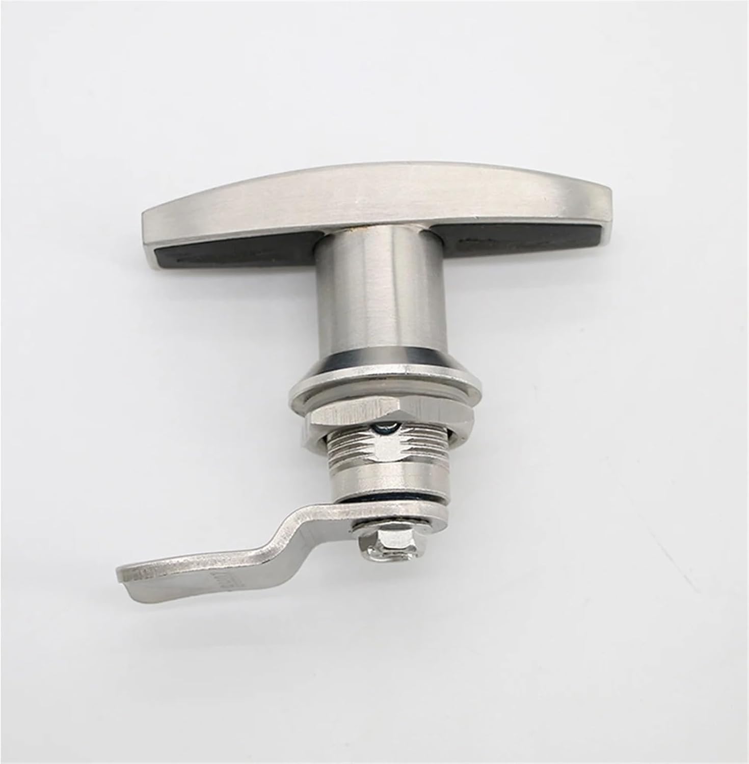 MS101-1-2 Handle Lock T-Type Rotary Tongue Lock 304 Stainless Steel Distribution Box Door Lock Control Cabinet 1Pcs(No Lock Cylinder)