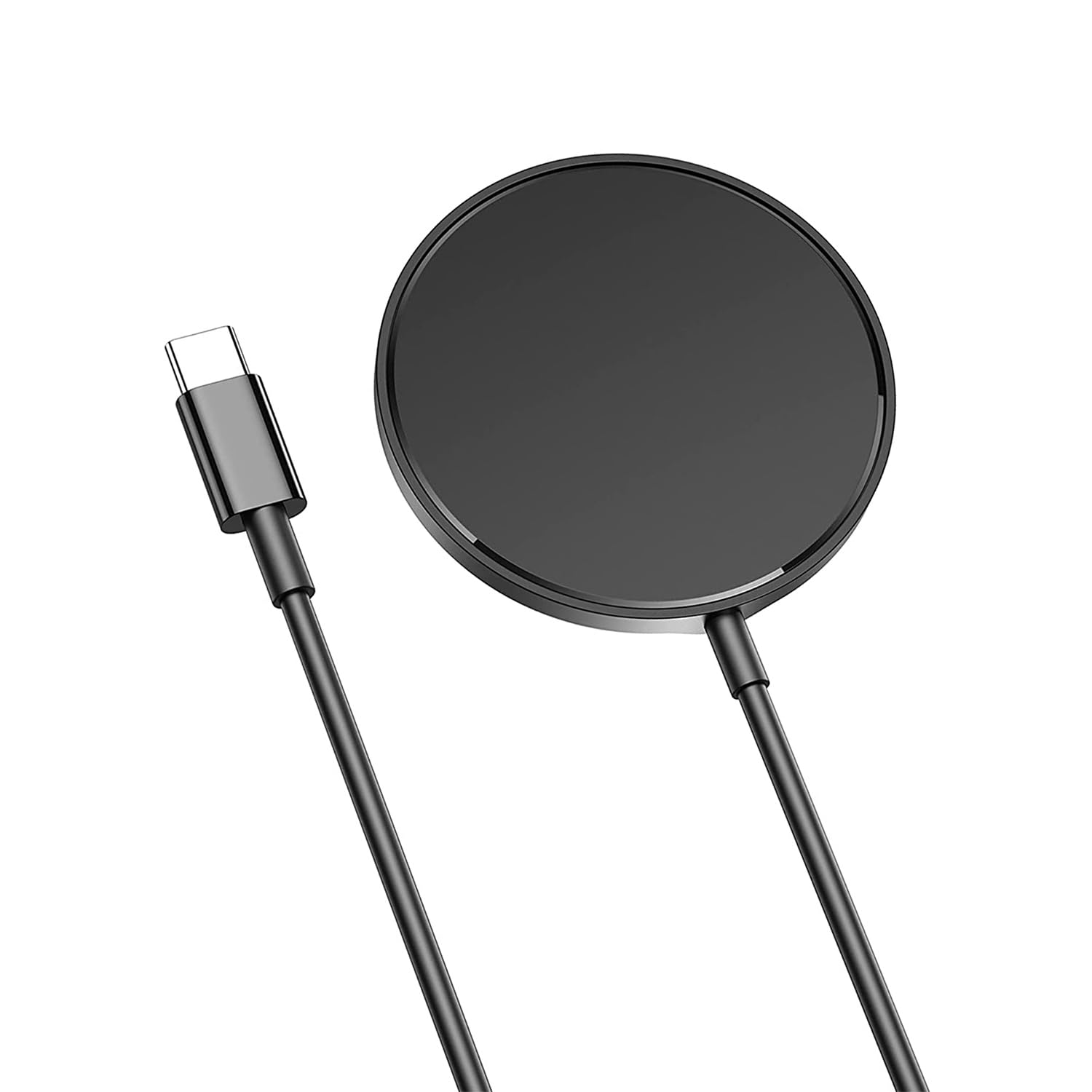 Apple MagSafe Charger - 15W【Apple MFI Certified】iPhone Magnetic Wireless Charger, Apple Magnetic to USB-C Fast Charging Cable（1M）Compatible iPhone 15/15 Plus/15 Pro Max/15 Pro/14/13/12 Series - Black