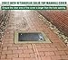 Natotela 20x12 inch Manhole Cover and Frame,Overall Size 22x14in, Clear Opening Size 17.3x9.7, Fiberglass Embedded Sewer Cover lid with Handle,Rectangular Reinforced Steel Septic Tank Lid For Yard
