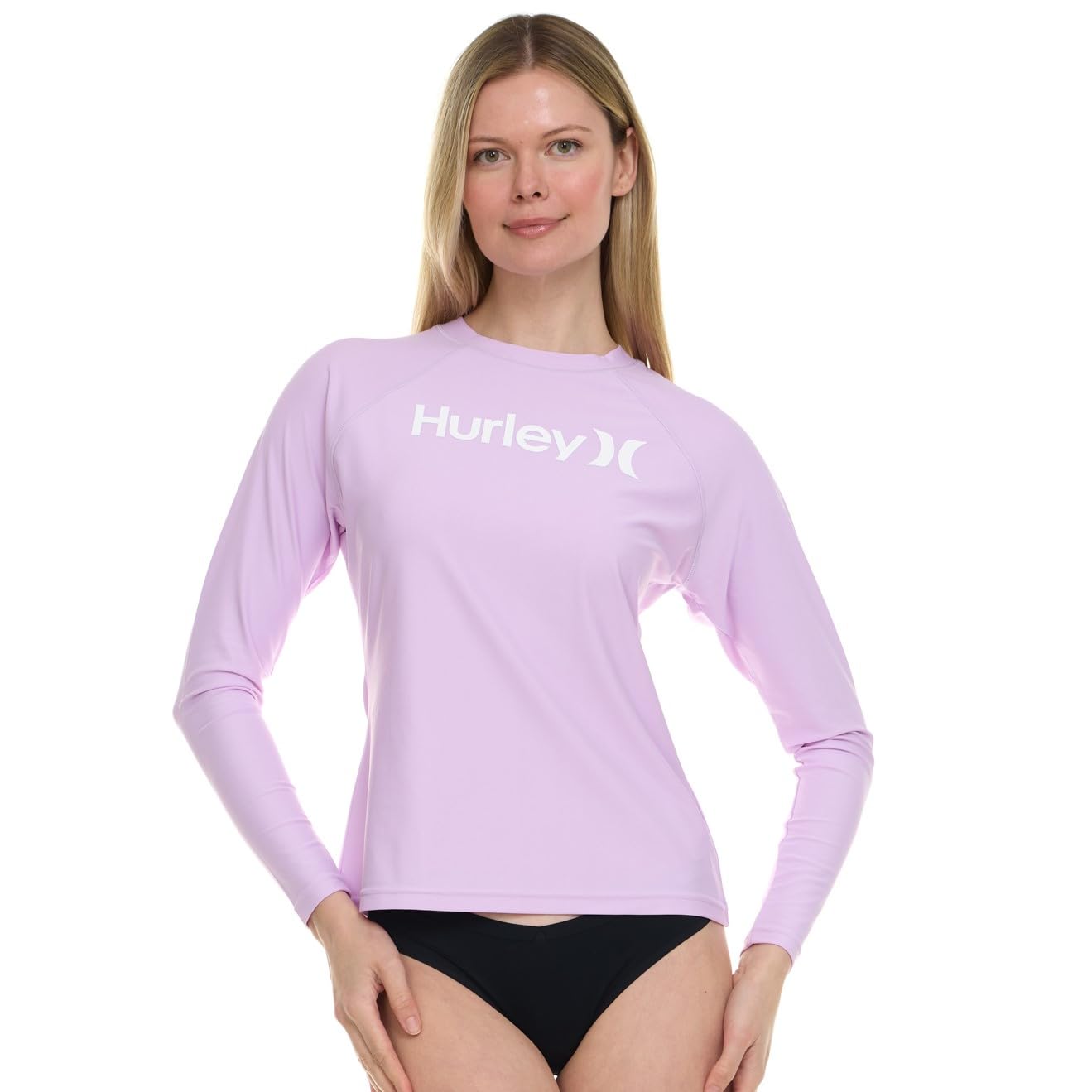 Hurley Women's Long Sleeve Rash Guard, UPF 50+ Sun Protection Swim Shirt