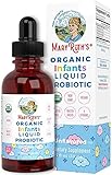 Probiotics | USDA Organic Liquid Probiotic Drops | 4 Month Supply | Probiotics for Digestive Health | Gut Health & Immune Support Supplement | Vegan | Non-GMO | Gluten Free | 1 Fl Oz