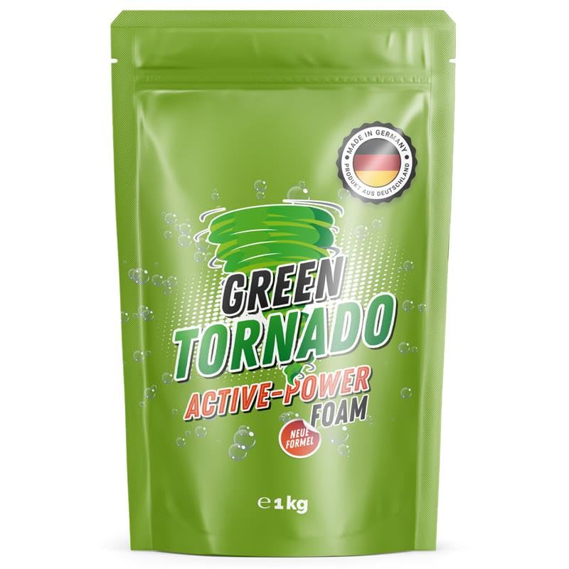 Green Tornado - Active-Power Foam | WC Reiniger mit Aktivsauerstoff - Schaumreiniger Abflussreiniger und Rohrreiniger - Rohrfrei - Ideal für Badewanne Waschbecken Dusche Küche Bad Toilette (1)