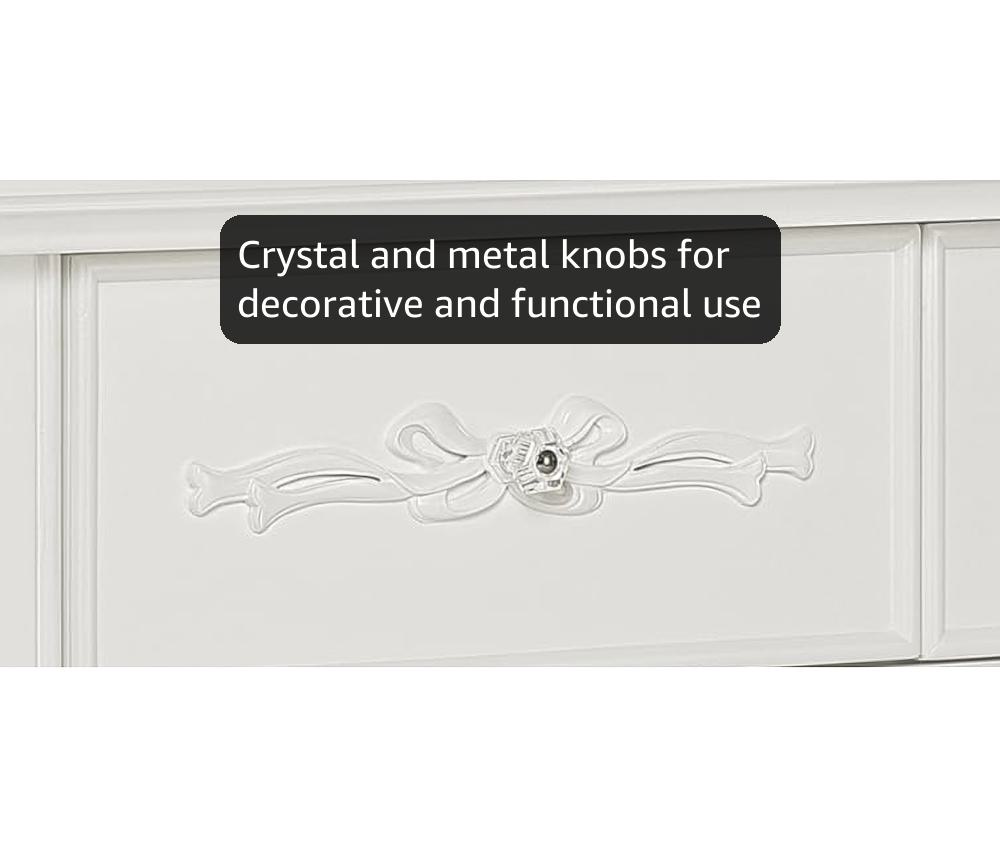 Amazon.com: Evolur Aurora 7-Drawer Nursery Dresser – Ivory Lace