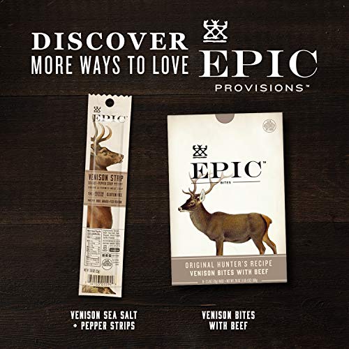 Epic Venison Sea Salt And Pepper Bars, Keto Friendly, Gluten Free, 12 Ct #TOP5